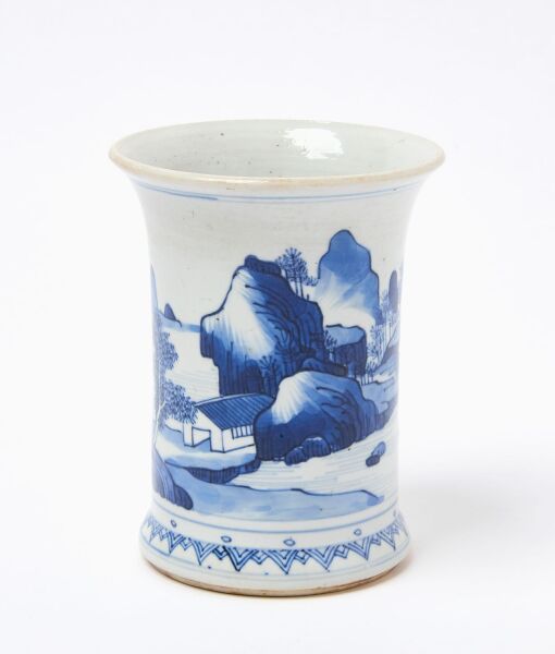 Blue and White Brush Pot