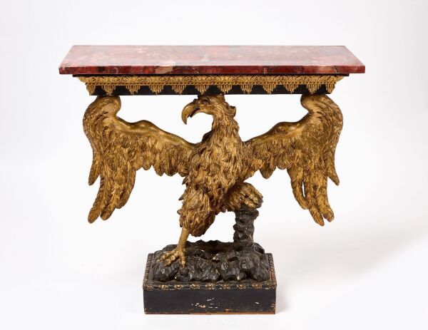 Eagle Console Table with Marble Top
