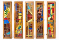 Set of Five Tolleri Studios Modernist Stained Glass Doors - 2