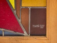 Set of Five Tolleri Studios Modernist Stained Glass Doors - 3