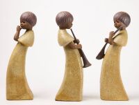 Three Large Contemporary Pottery Child Musicians - 3