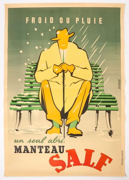 Large French Advertising Poster by Olivier