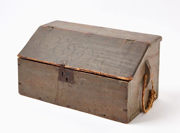 Slant-Front Work Chest with Rope Handles