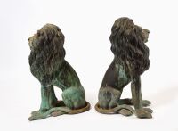 Pair of Bronze Lions - 2