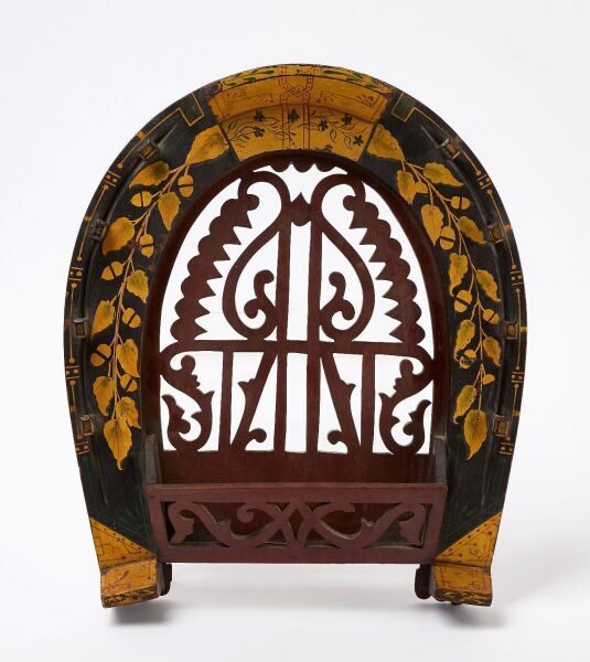 Folk Art Horseshoe Wall Pocket