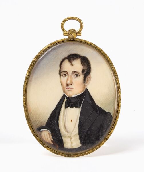 Miniature Portrait of Oliver Shannon with Memorial Hair