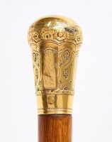 15K Gold Presentation Walking Stick for House of Rep. Samuel H. Buskirk