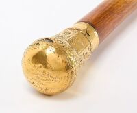 15K Gold Presentation Walking Stick for House of Rep. Samuel H. Buskirk - 3