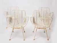 Four Outdoor Sculptura Dining Chairs