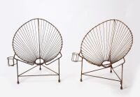 Pair of MCM Acapulco Metal Garden Egg Chairs