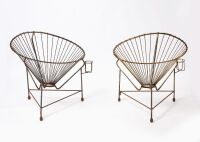 Pair of MCM Acapulco Metal Garden Egg Chairs - 2