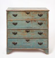 William and Mary Blanket Chest in Blue Paint