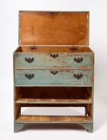 William and Mary Blanket Chest in Blue Paint - 2