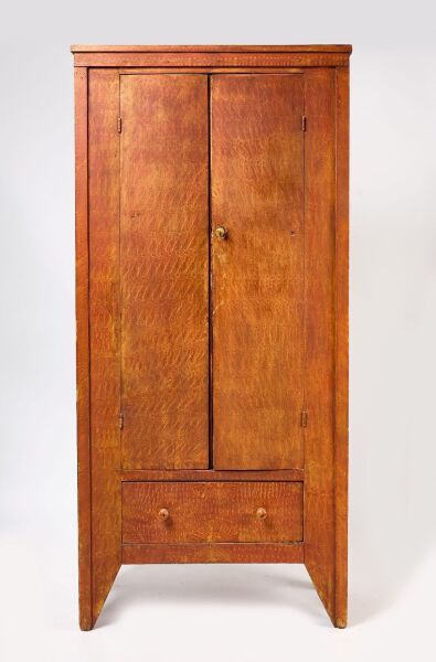 Paint Decorated Tall Cupboard