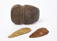 Anasazi Axe Head and Two Archaic Spear Point