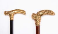 Two Gold-Filled Walking Sticks