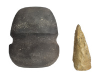 Anasazi Axe Head and Two Archaic Spear Point - 3