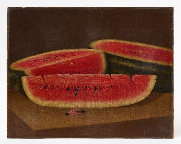 Folk Art Still Life of Watermelon