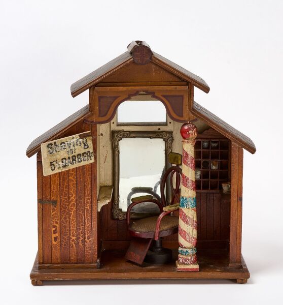 Folk Art Barber Shop Model
