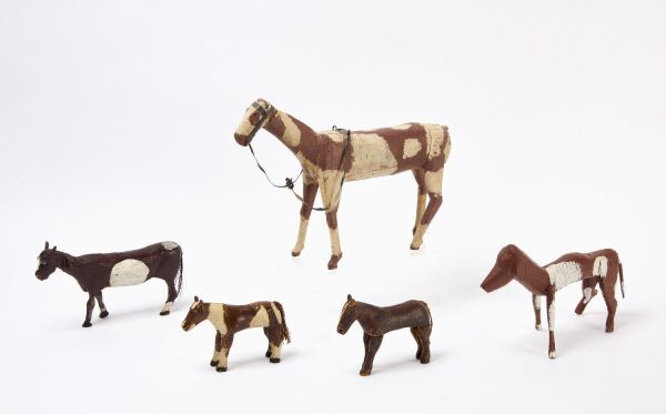 Group of Carved Wooden Horses