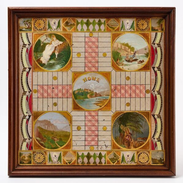 Exceptional Two-Sided Paint-Decorated Gameboard