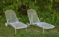 Pair of Outdoor Sculptura Chaise Lounges - 2