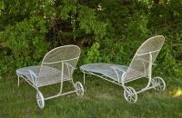 Pair of Outdoor Sculptura Chaise Lounges - 3