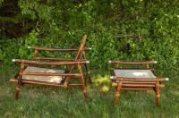 Ficks Reed Mid-Century Bamboo Armchair and Ottoman - 2