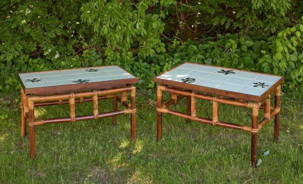 Two Ficks Reed Mid-Century Bamboo Side Tables