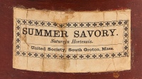 Shaker Oval Pantry Box in Red Paint with Summer Savory Label - 2