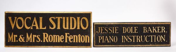 Two Musical Smaltz Trade Signs