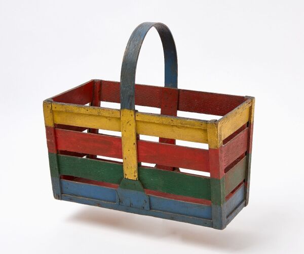 Multi-Color Painted Basket