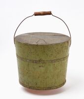 Shaker Painted Lidded Bucket