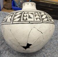 Anasazi Snowflake Black-on-White Storage Jar - 3