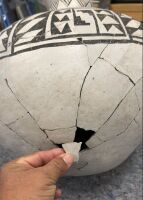Anasazi Snowflake Black-on-White Storage Jar - 4