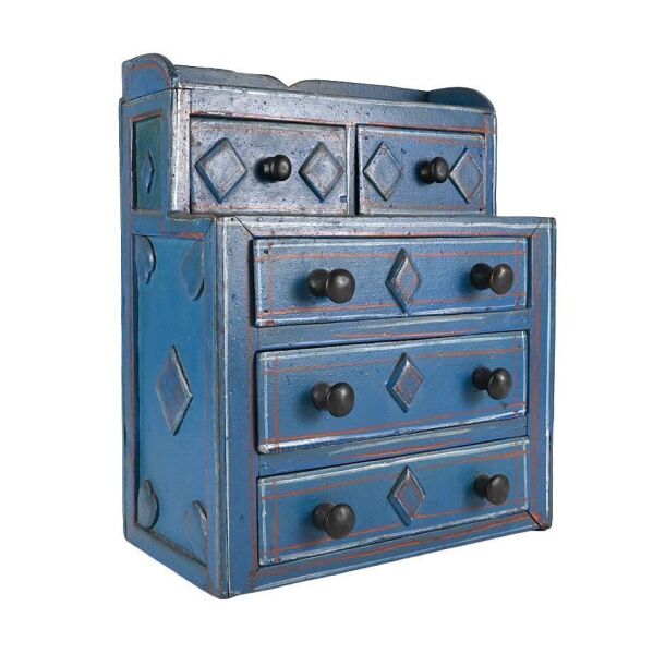 Spice Cabinet with Hearts and Diamonds