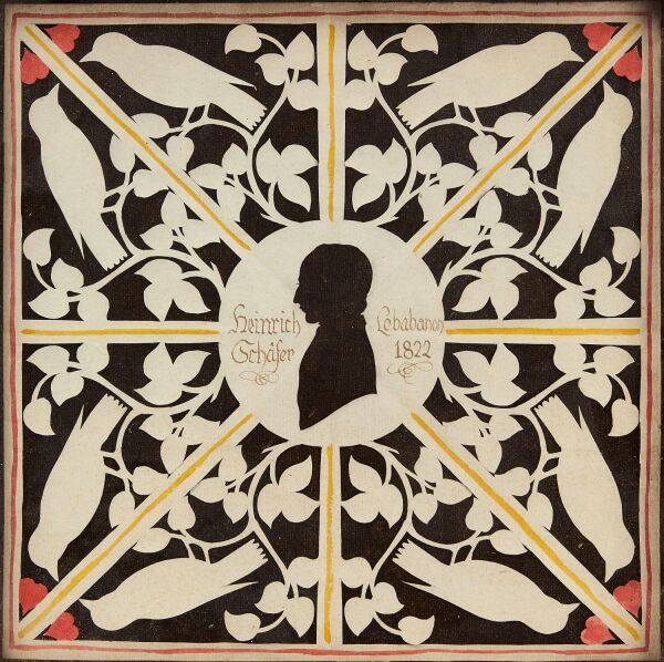 Cut-Work Valentine with Silhouette, 1822