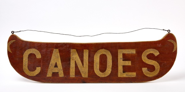 Canoes Figural Trade Sign