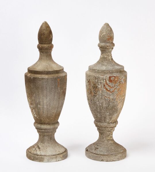 Pair of Painted Finials
