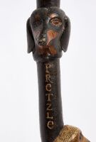 Frank Finney Folk Art Dog Walking Stick - 3