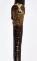 Frank Finney Folk Art Dog Walking Stick - 4