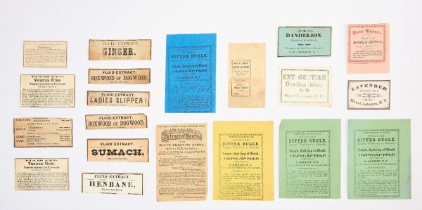 Group I of Shaker Medicinal Labels
