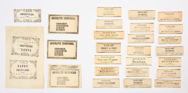 Group H of Shaker Medicinal Labels