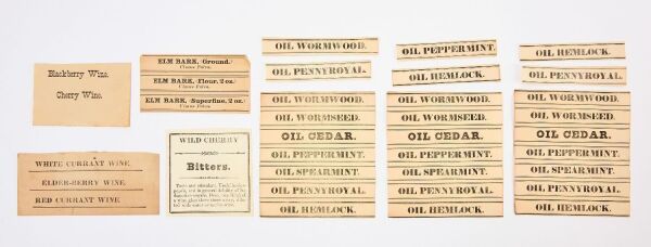 Group E of Shaker Product Labels