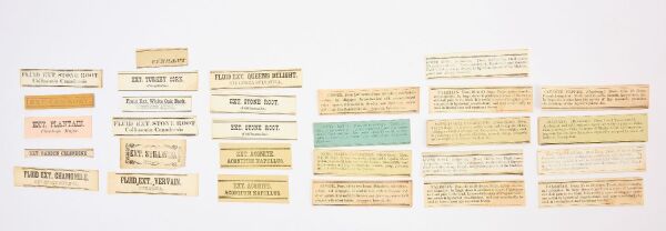 Group D of Shaker Instructional Medicinal Labels