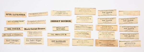 Group A of Shaker Medicinal Labels