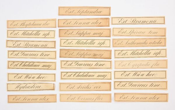 Group K of Shaker Medicinal Labels