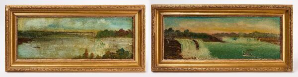 Two A. Darby Paintings of Old Lambeth Bridge