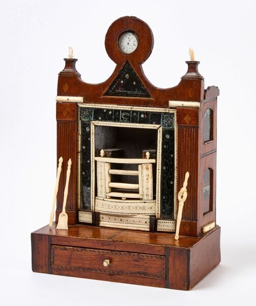 Sailor Made Scrimshaw Watch Hutch with Hearth and Tools