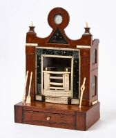 Sailor Made Scrimshaw Watch Hutch with Hearth and Tools